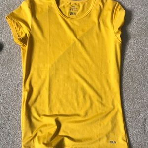 Yellow Fila Breathable Top
